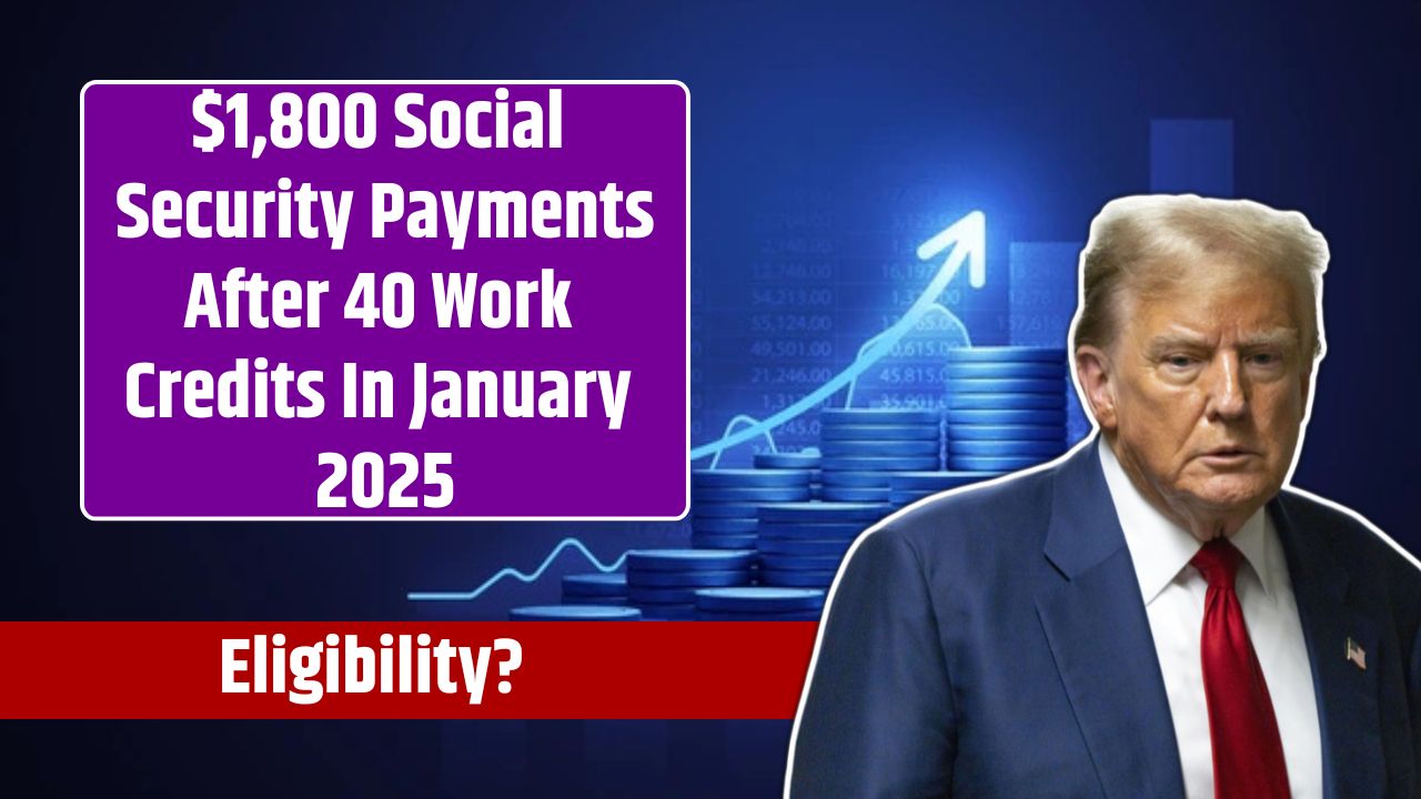 $1,800 Social Security Payments After 40 Work Credits In January 2025